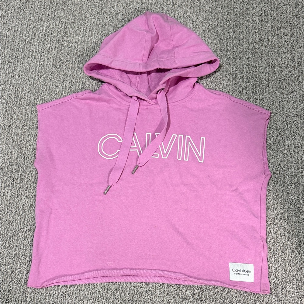 Calvin Klein Lavender Pink Hooded Sleeveless Top
